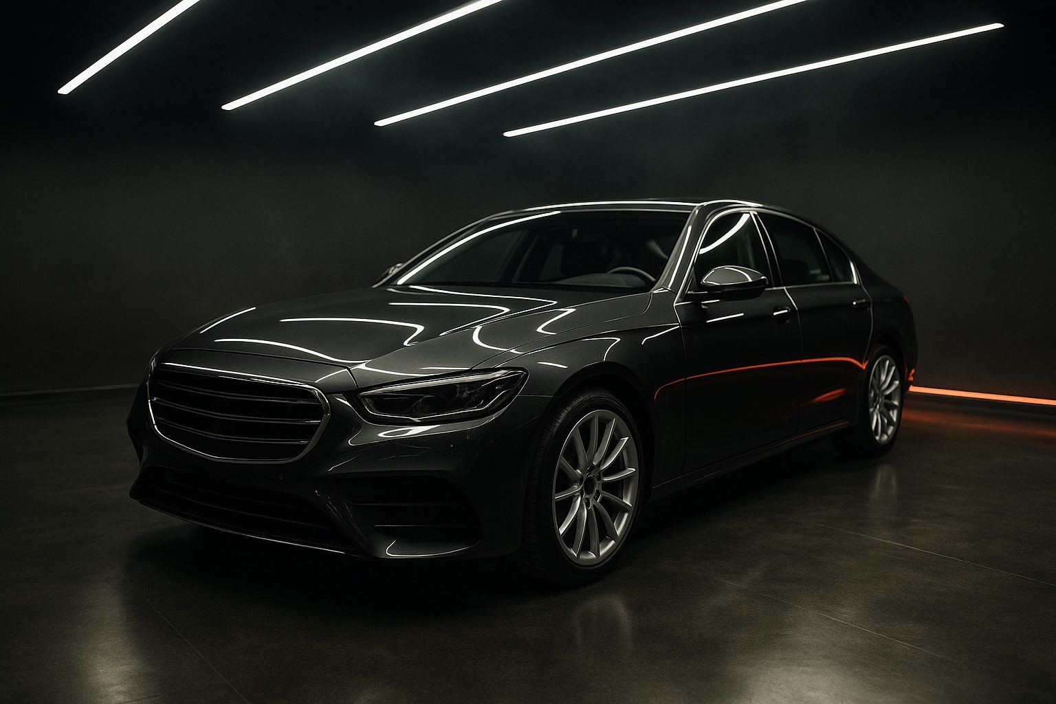 Detailing automobile a Montpellier : carrosserie noire premium traitee en studio